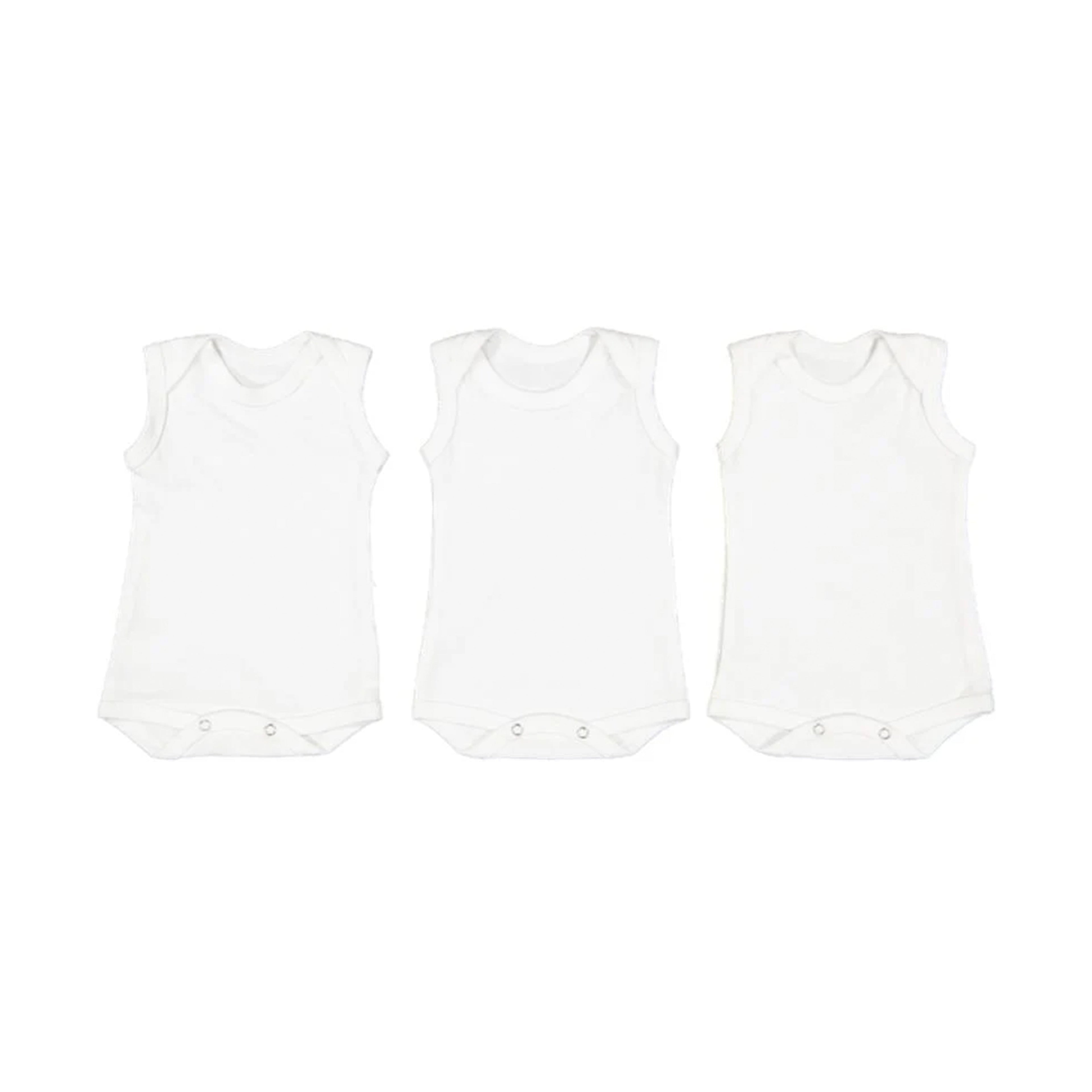 Baby Republic Babyvest Sleeveless 3 Pack - White