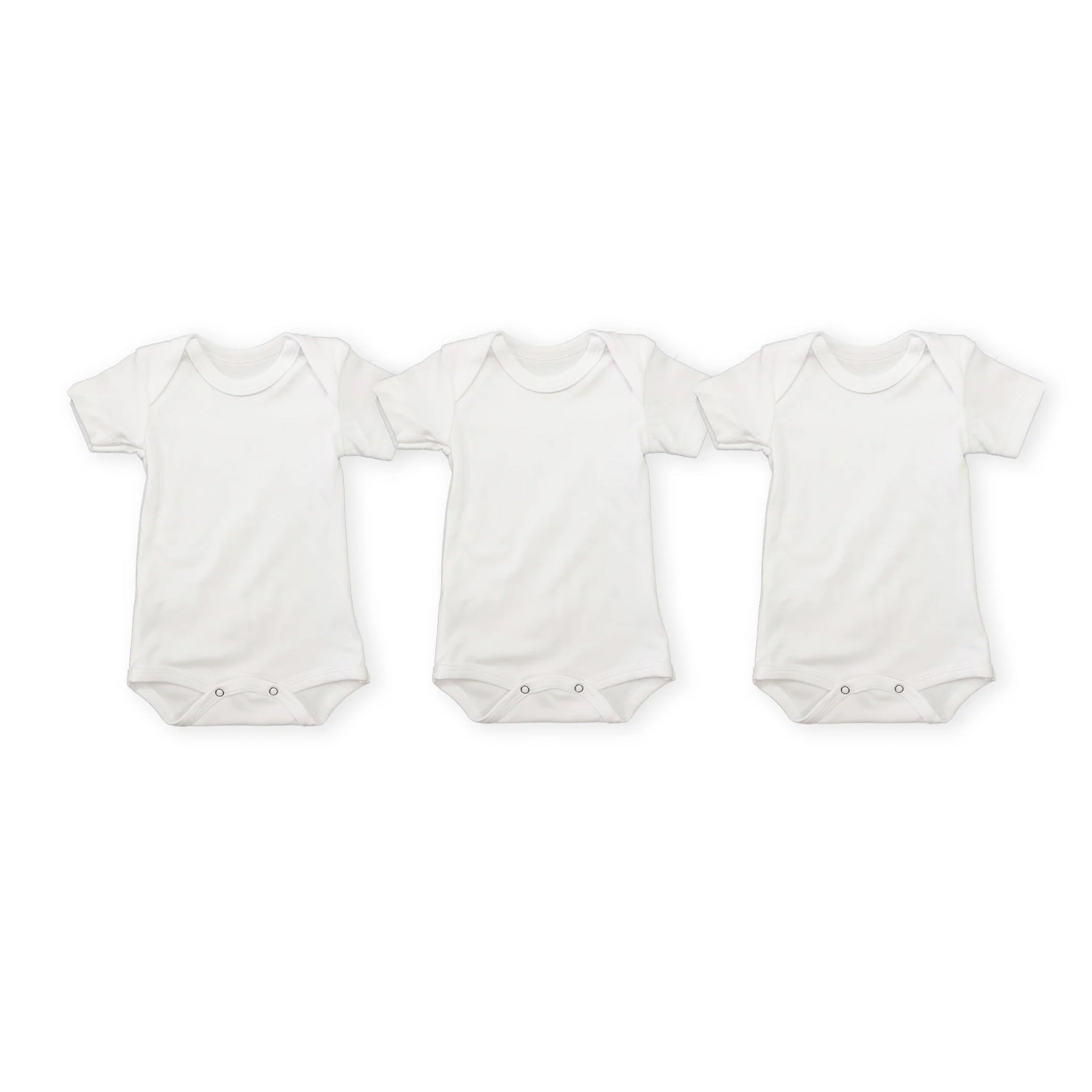 Baby Republic Babyvest Short Sleeve 3 Pack - White
