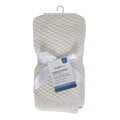 Knitted Cotton and Bamboo Baby Blanket - Cream (80 cm x 100 cm)