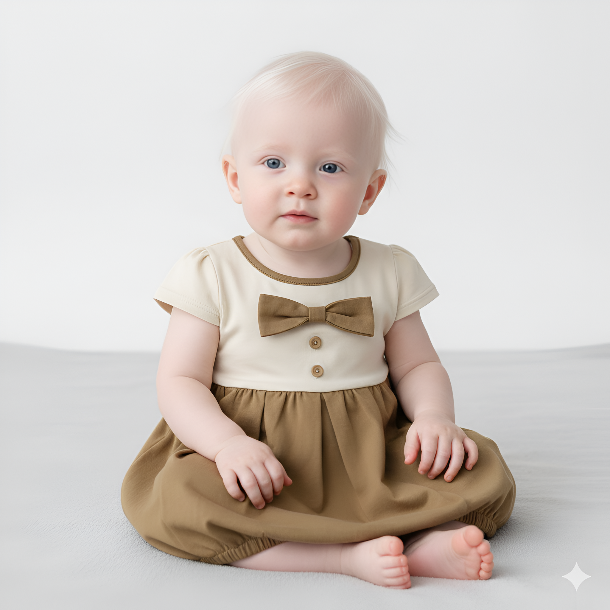 Mocca & Cream Bubble Dress