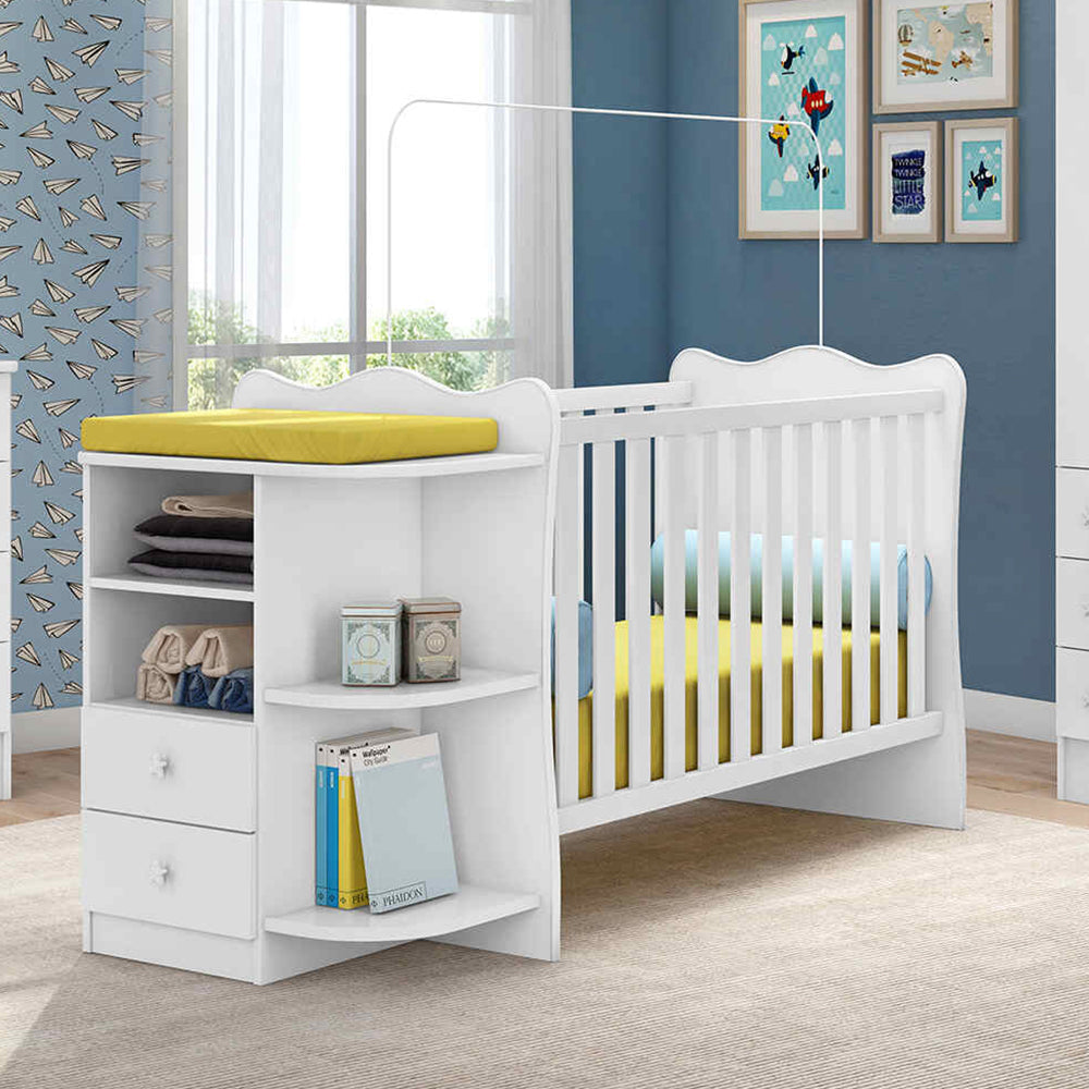 Amari Cot & All in one Nursery Station and Mattress