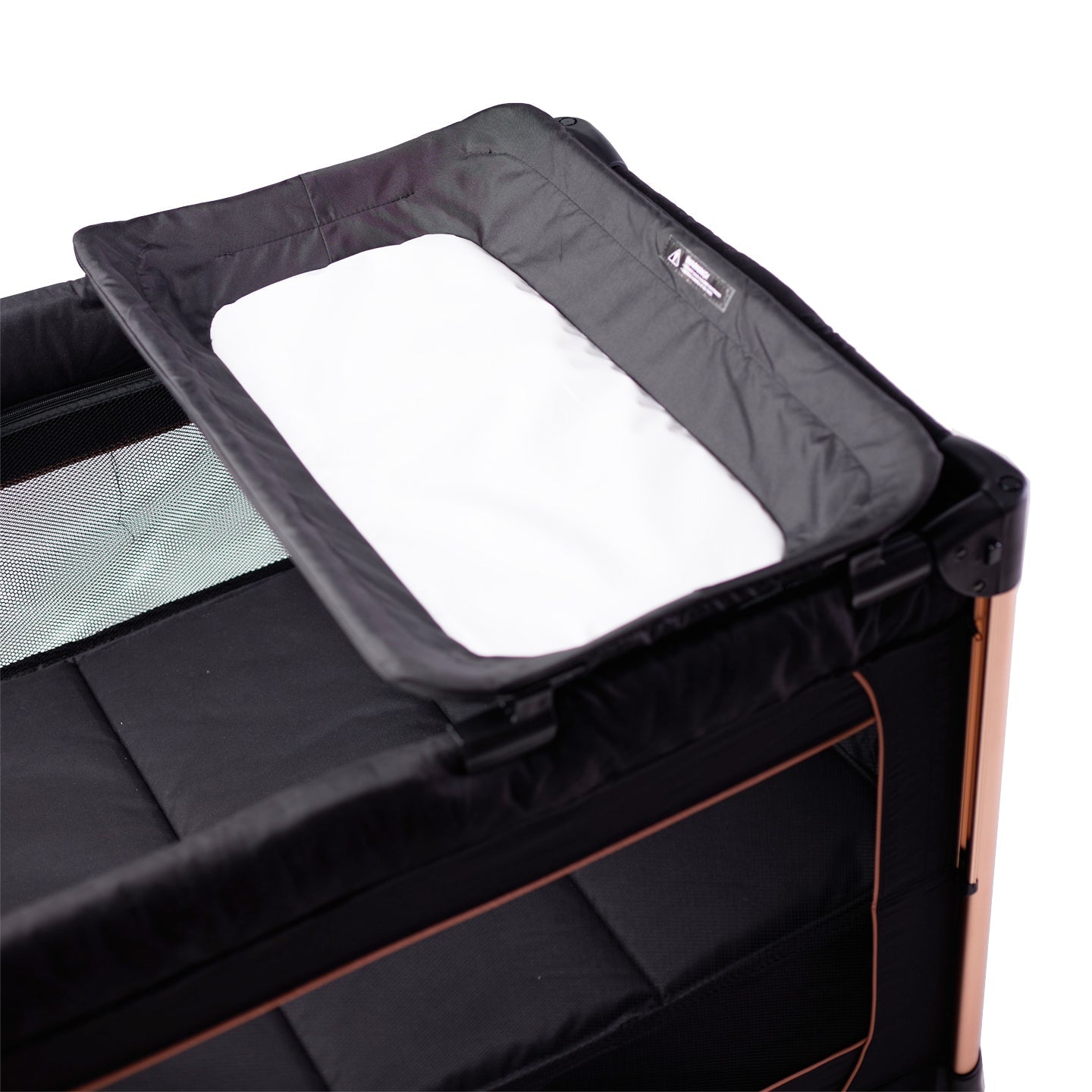 Amber II Rose Gold Nursery Camp Cot