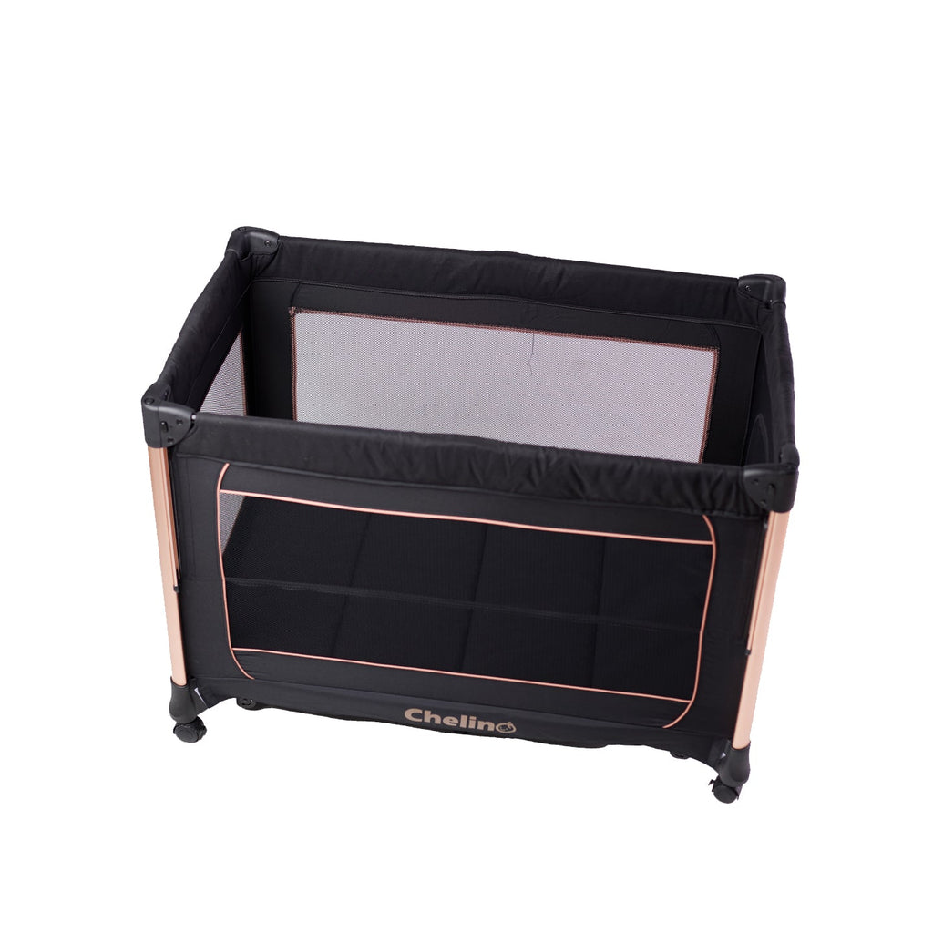 Amber II Rose Gold Nursery Camp Cot