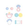 HE0114 - Baby Rattle 6PC Pestle Colour