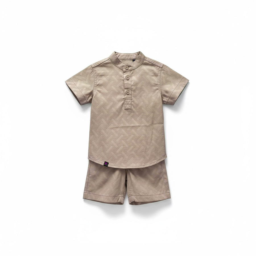 Chinese Collar Shirt & Short Set