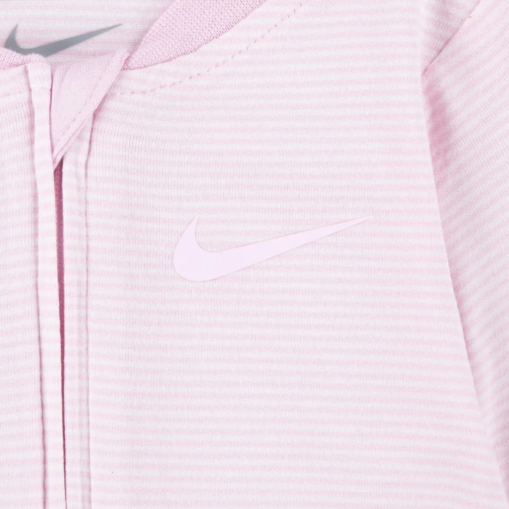 Nike Striped Footed Coverall - Pink Foam