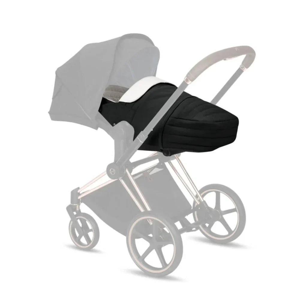 MIOS GEN 3 Chrome Frame with Nautical Blue Seat Pack & Black Lite Carry Cot S