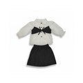 Check Bow 2 Piece Blouse with Mini Skirt