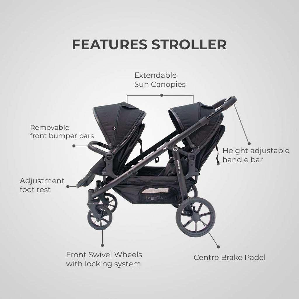 Deuce Twin 6 IN 1 with Tulip Lux i-Size Car Seat