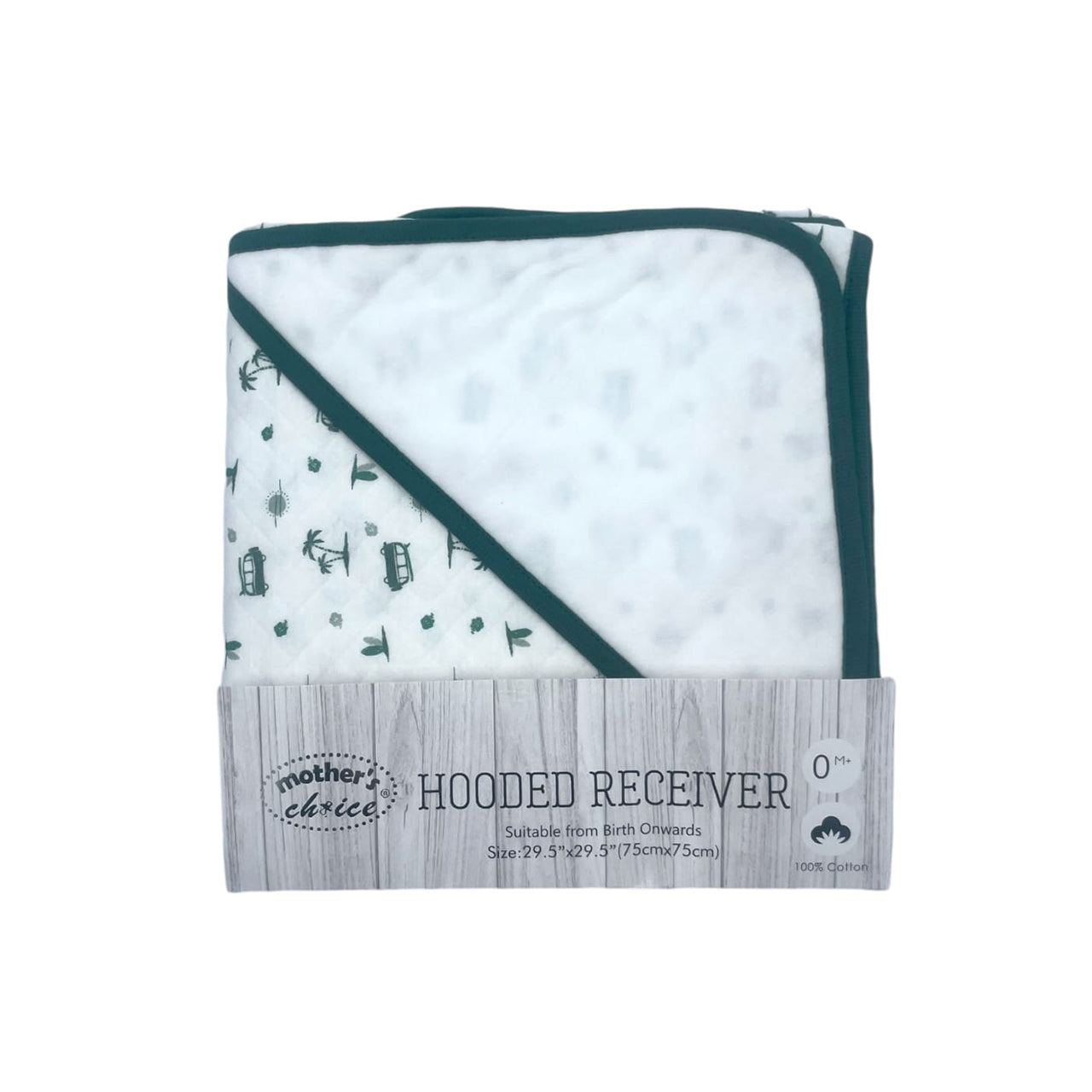 M/C Quilted Hooded Baby Receivers 0M+