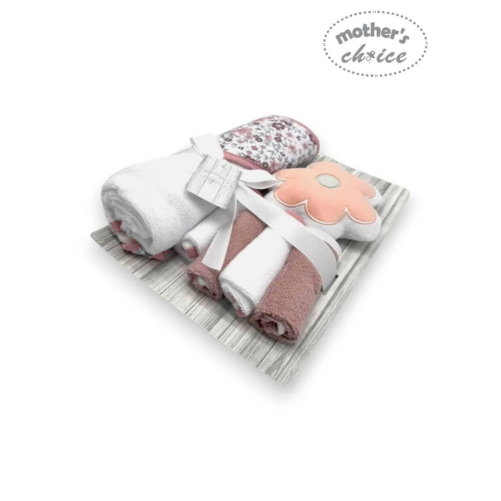 M/C Baby Bath Set 6 Piece (with Wash Sponge Flower)