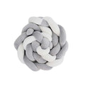 Knotted Cot Bumper - White & Grey