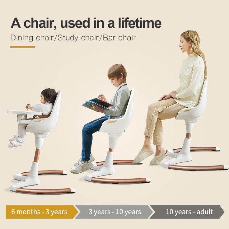 Hot Mom High Chair White & Rose Gold