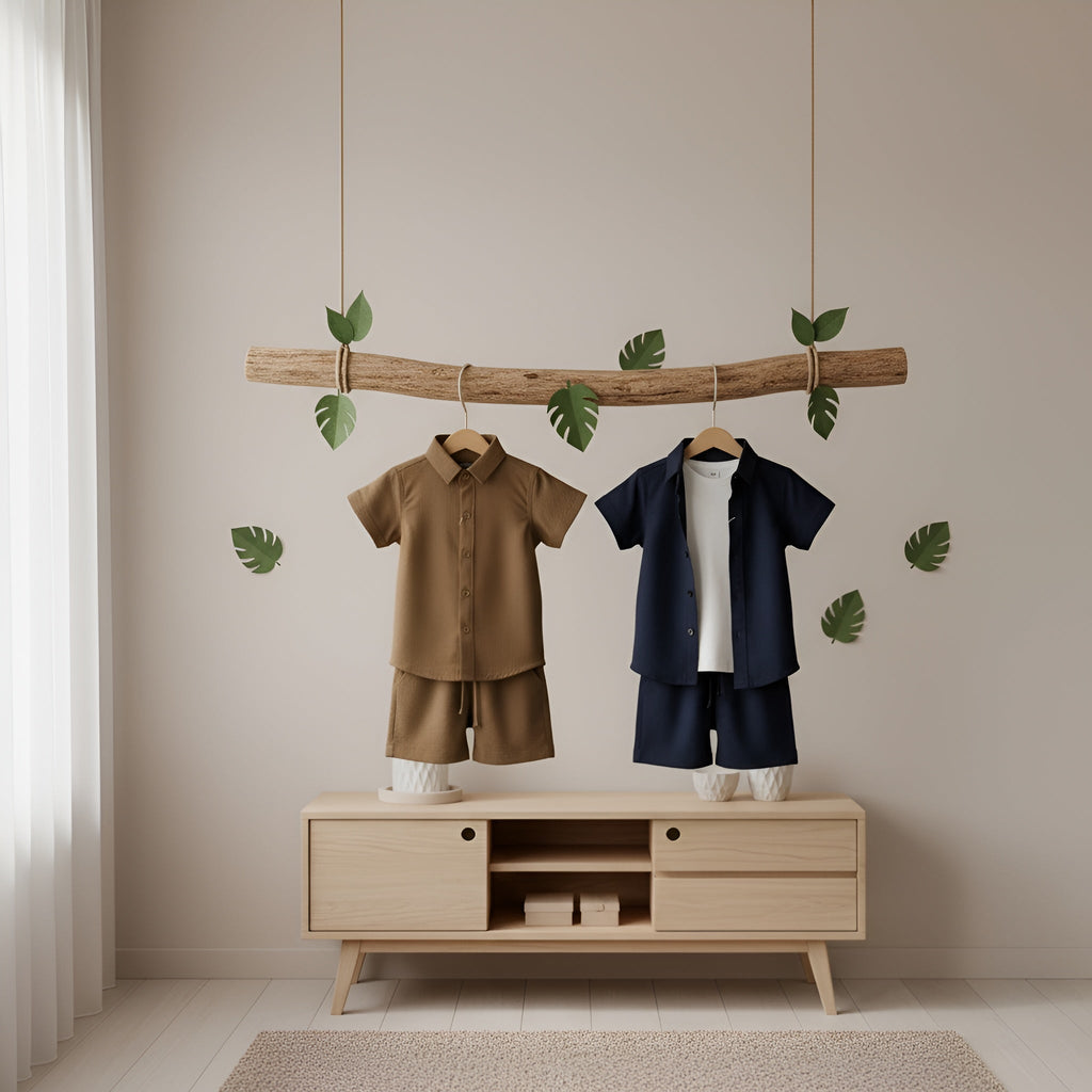 Linen 3pc Short Sleeve Shirt & Short Set