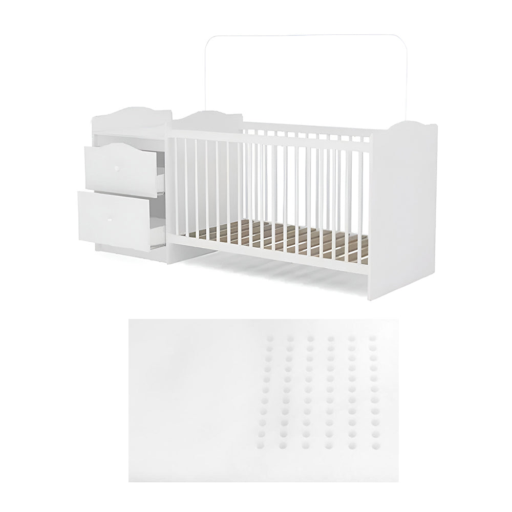 Milan Cot & All in one Nursery Station with Mattress