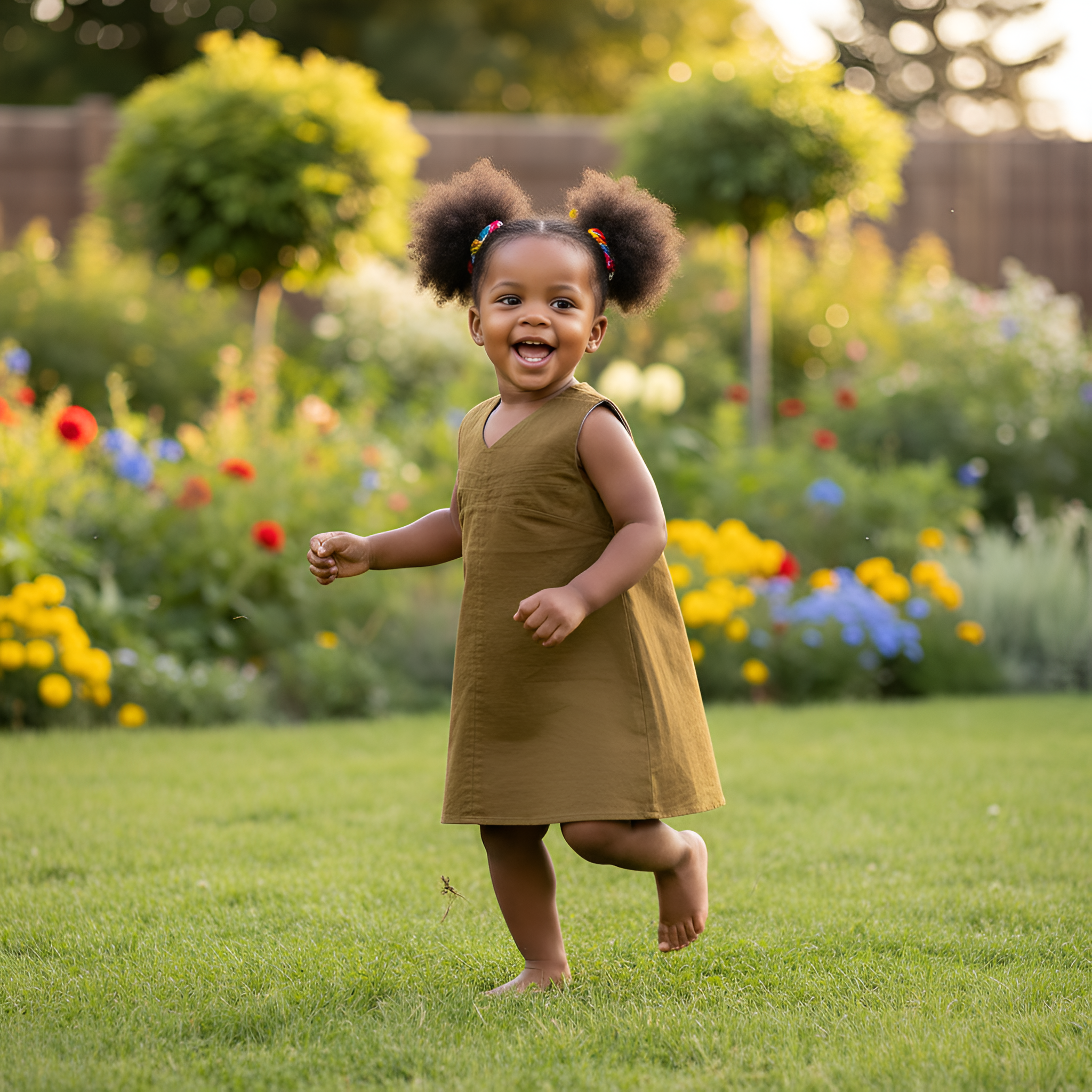 Little Linen Mocca Dress