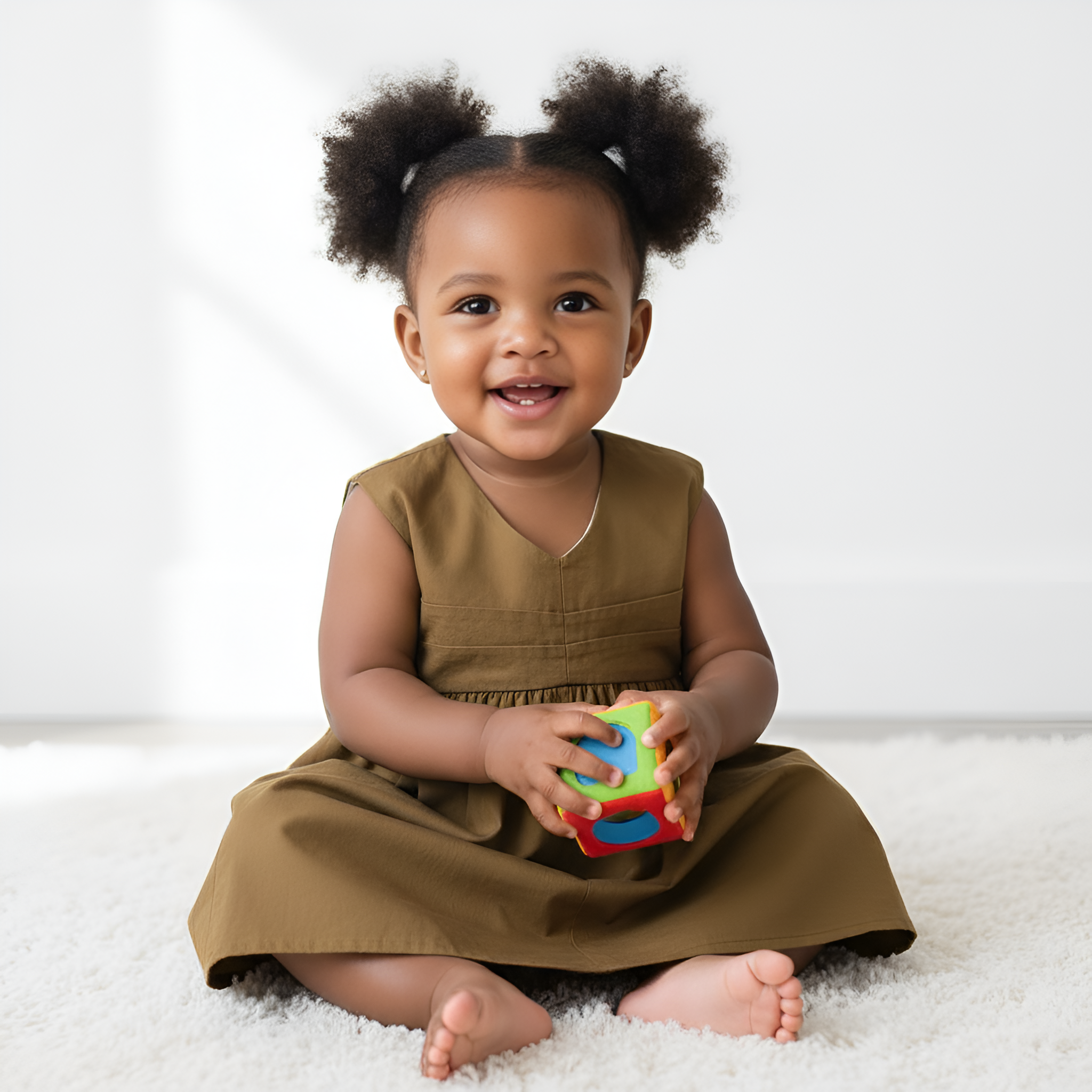 Little Linen Mocca Dress