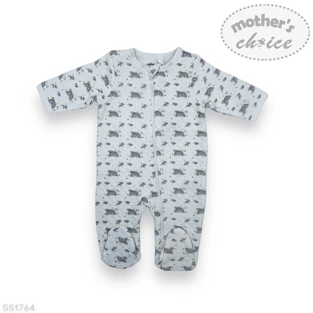 M/C Quilted Grower Grey & Rainbow