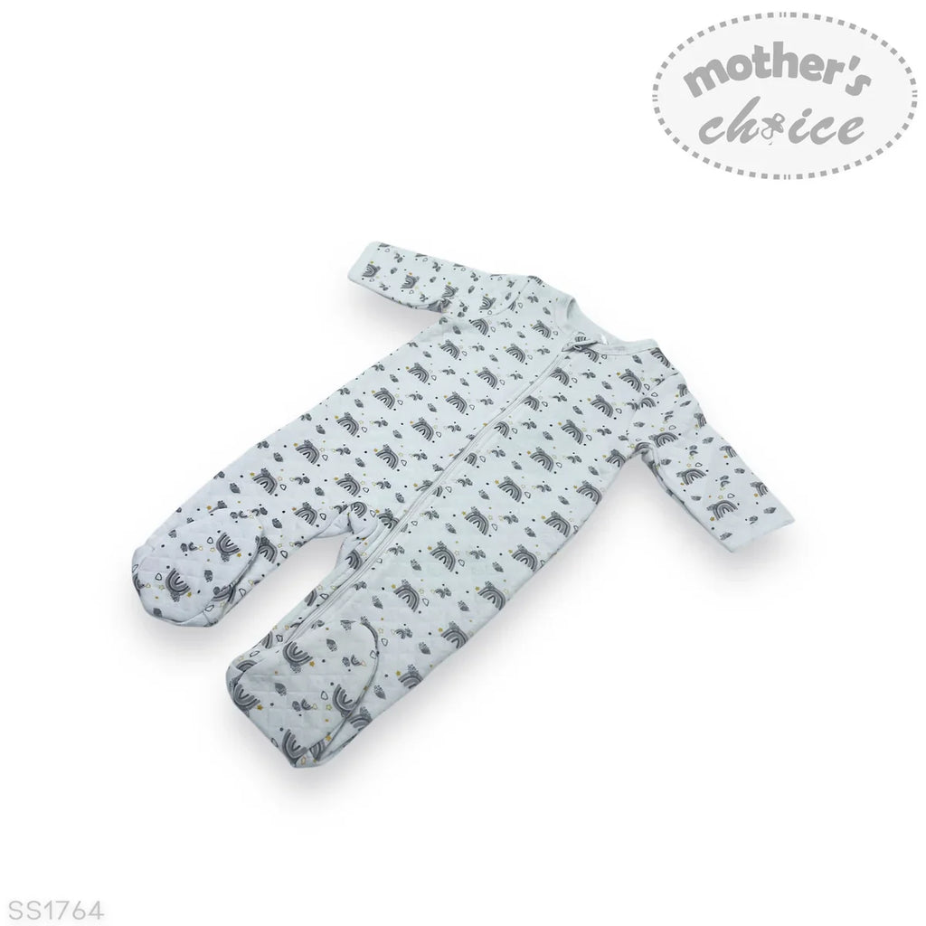 M/C Quilted Grower Grey & Rainbow