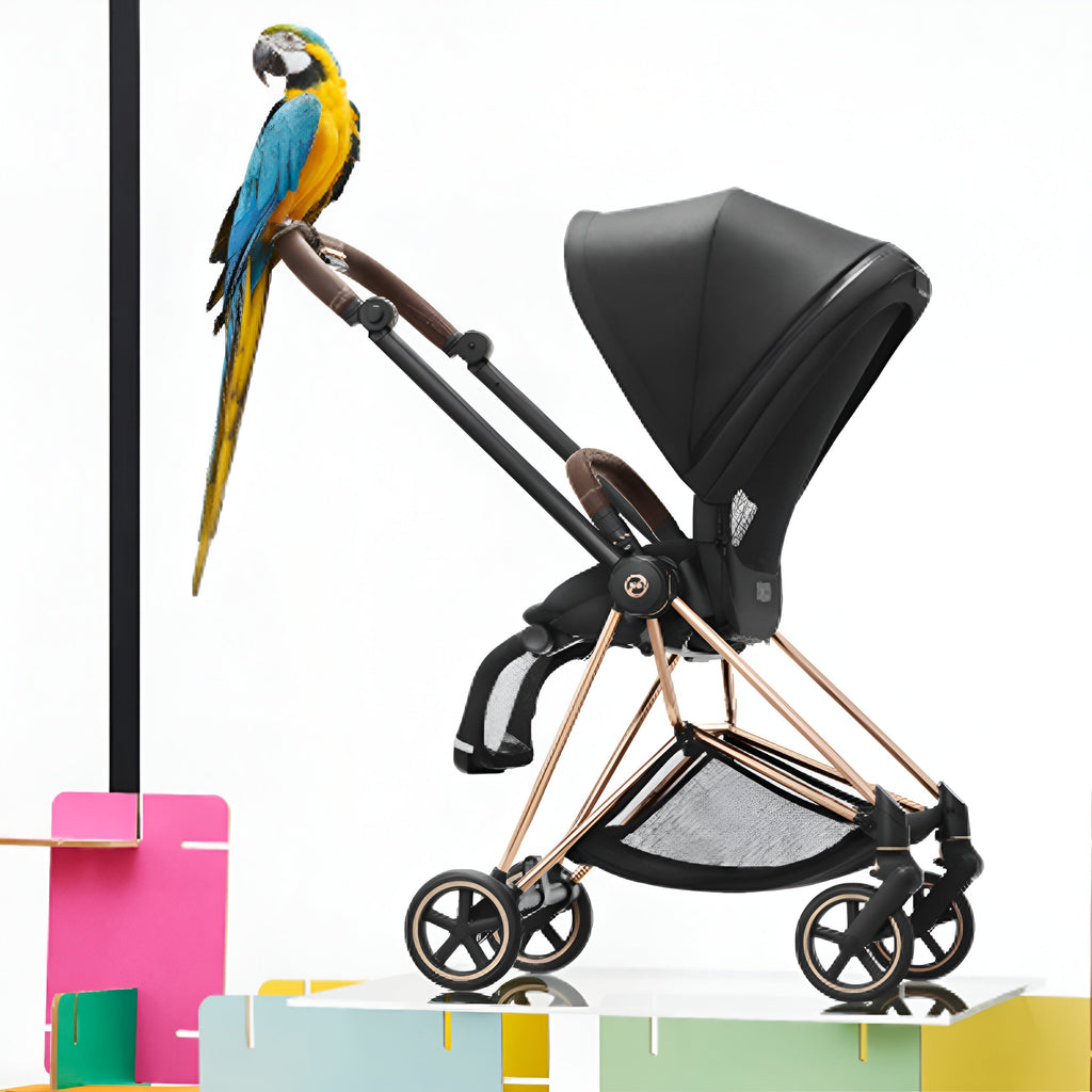 MIOS GEN 3 Chrome Frame with Nautical Seat Pack + Midnight Blue Carry Cot