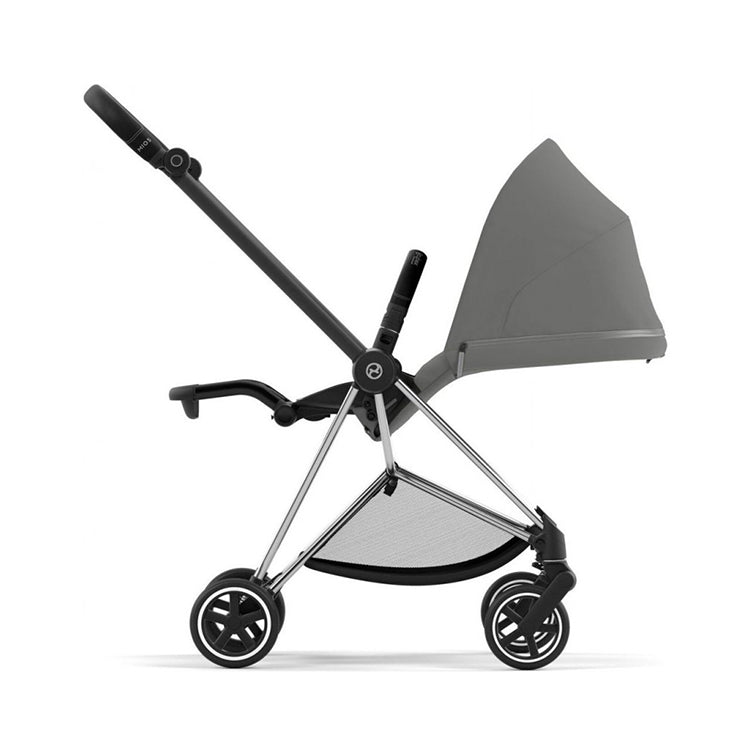 MIOS GEN 3 Chrome Frame with Nautical Blue Seat Pack & Black Lite Carry Cot S