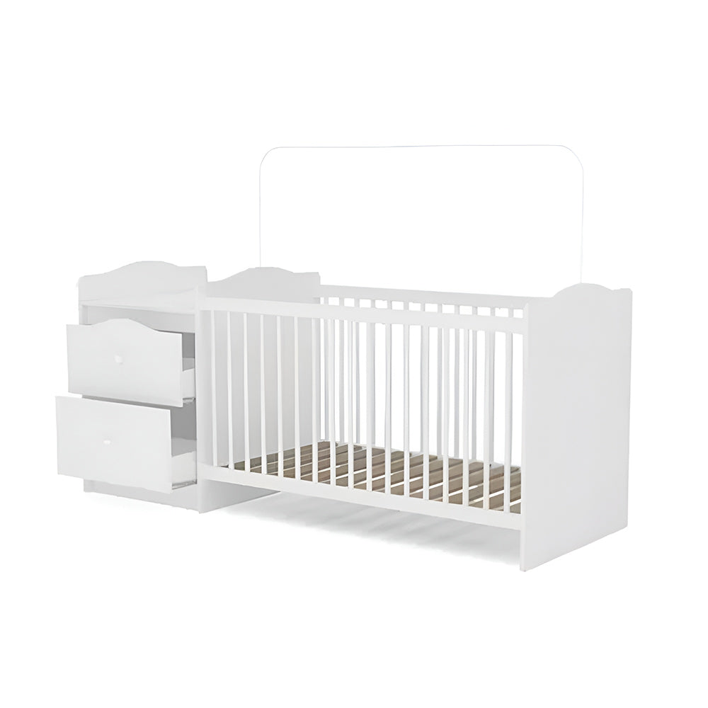 Milan Cot & All in one Nursery Station with Mattress