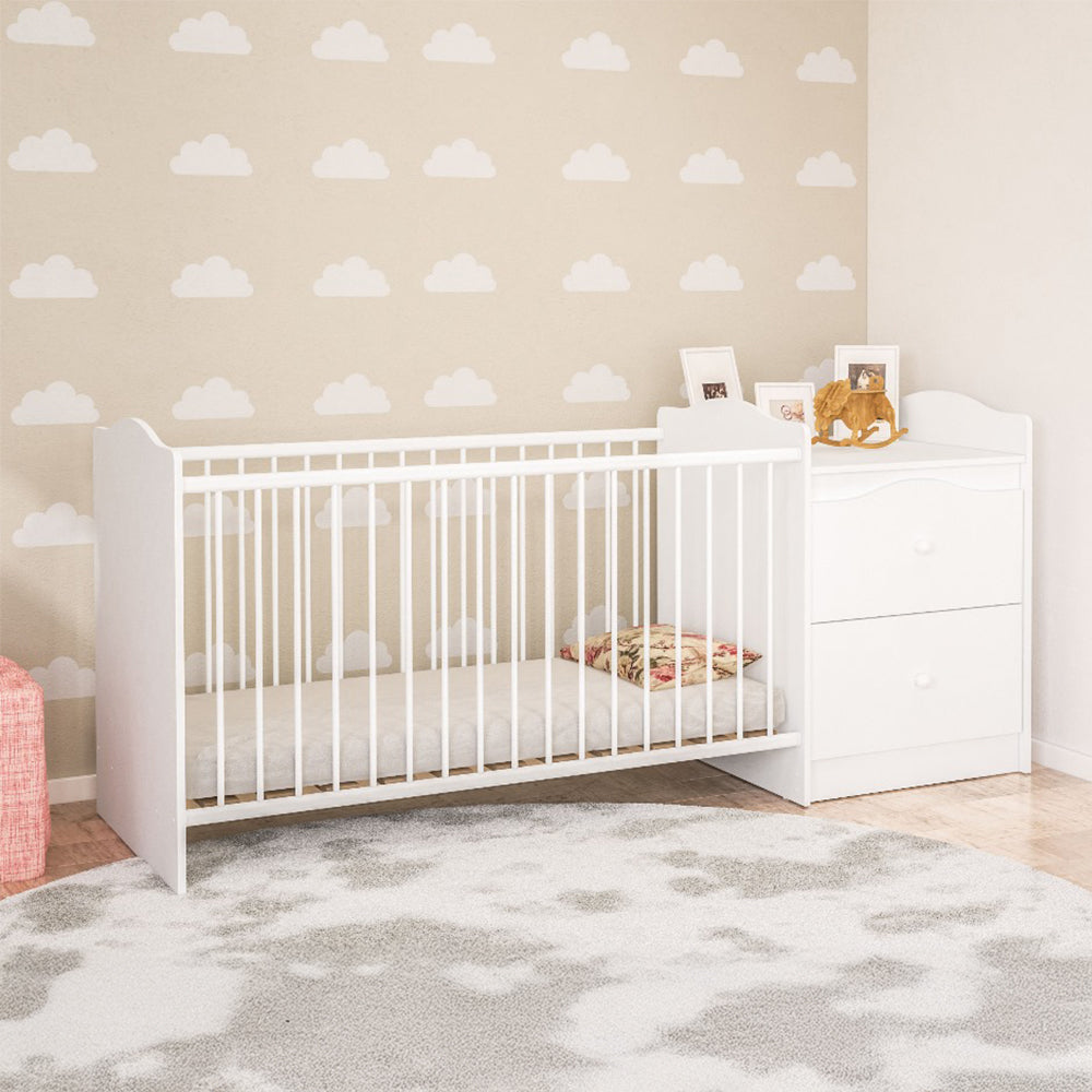 Milan Cot & All in one Nursery Station with Mattress