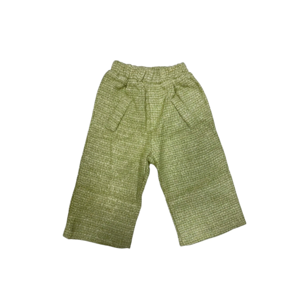 Mini Tweeded Sleveless Top & Pants Mint Green