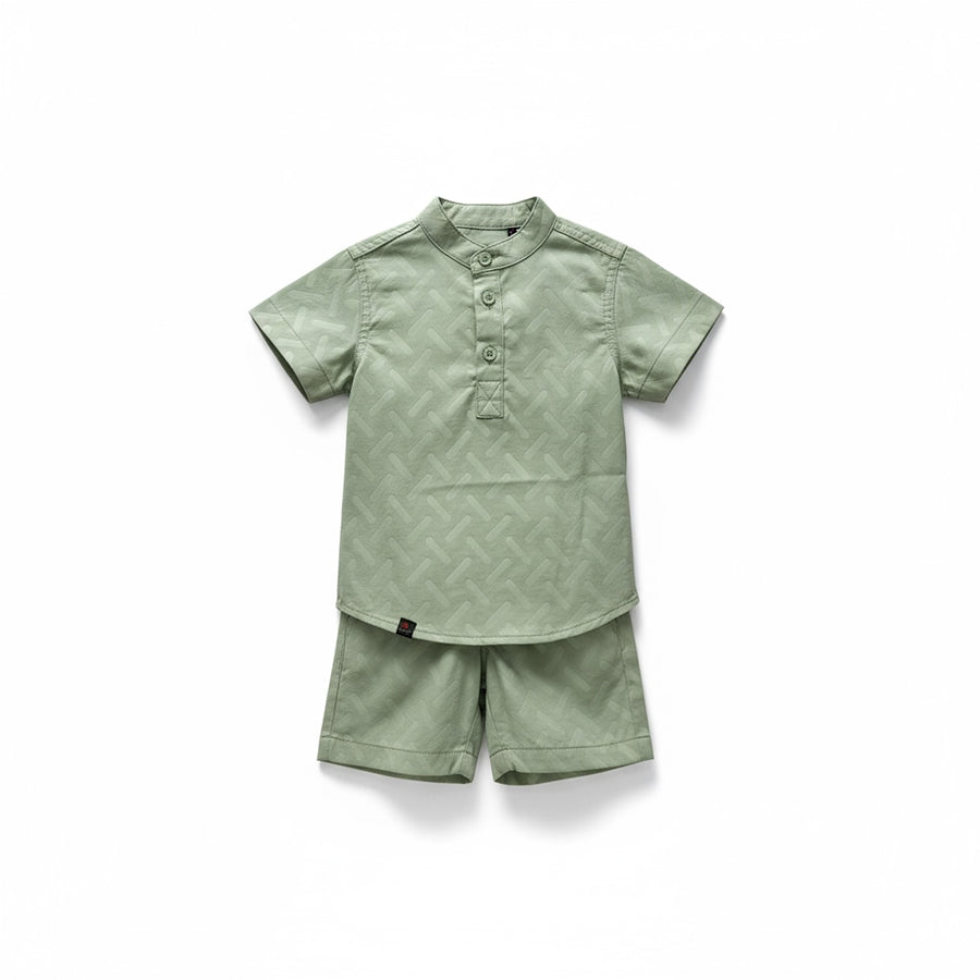 Chinese Collar Shirt & Short Set