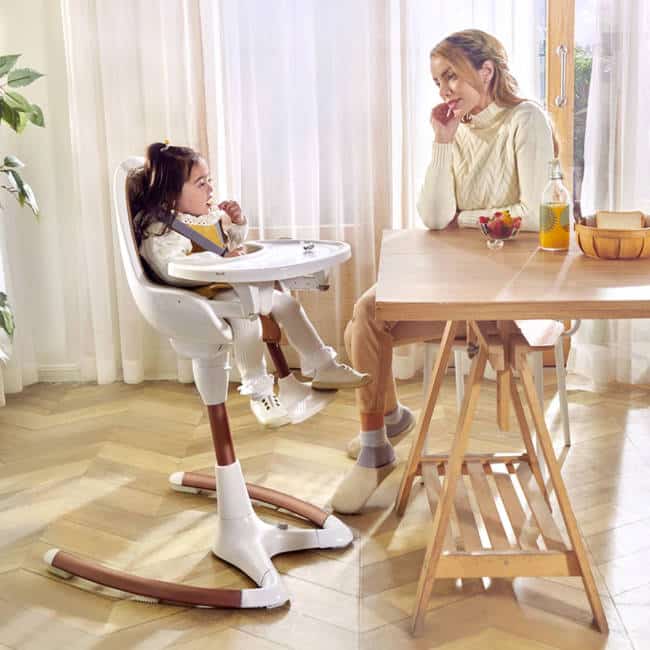 Hot Mom High Chair White & Rose Gold
