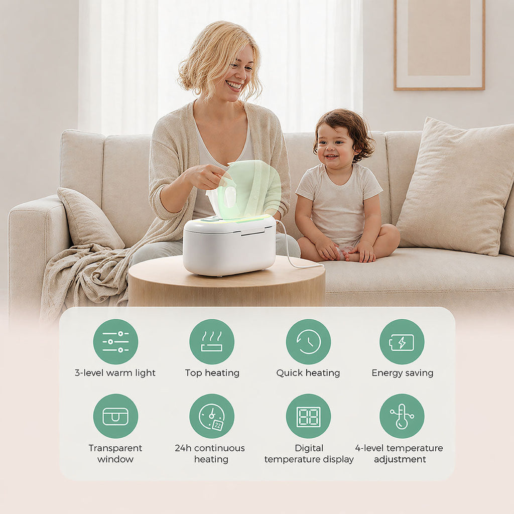 MomCozy Baby Wipe Warmer - EU Plug