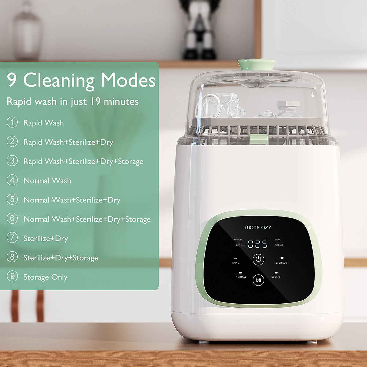 MomCozy KleanPal Pro Baby Bottle Washer - EU Plug