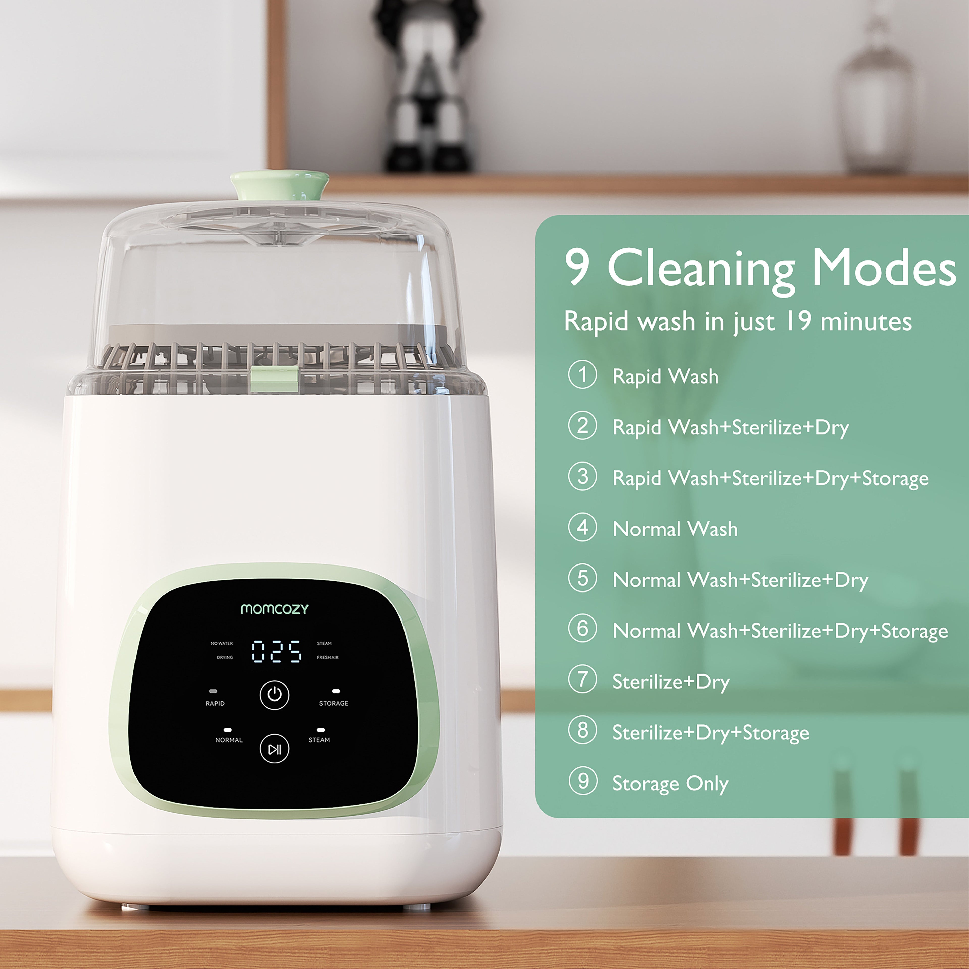 MomCozy KleanPal Pro Baby Bottle Washer - EU Plug