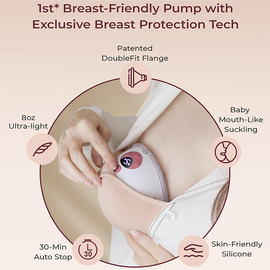 MomCozy M5 Single Breast Pump Red