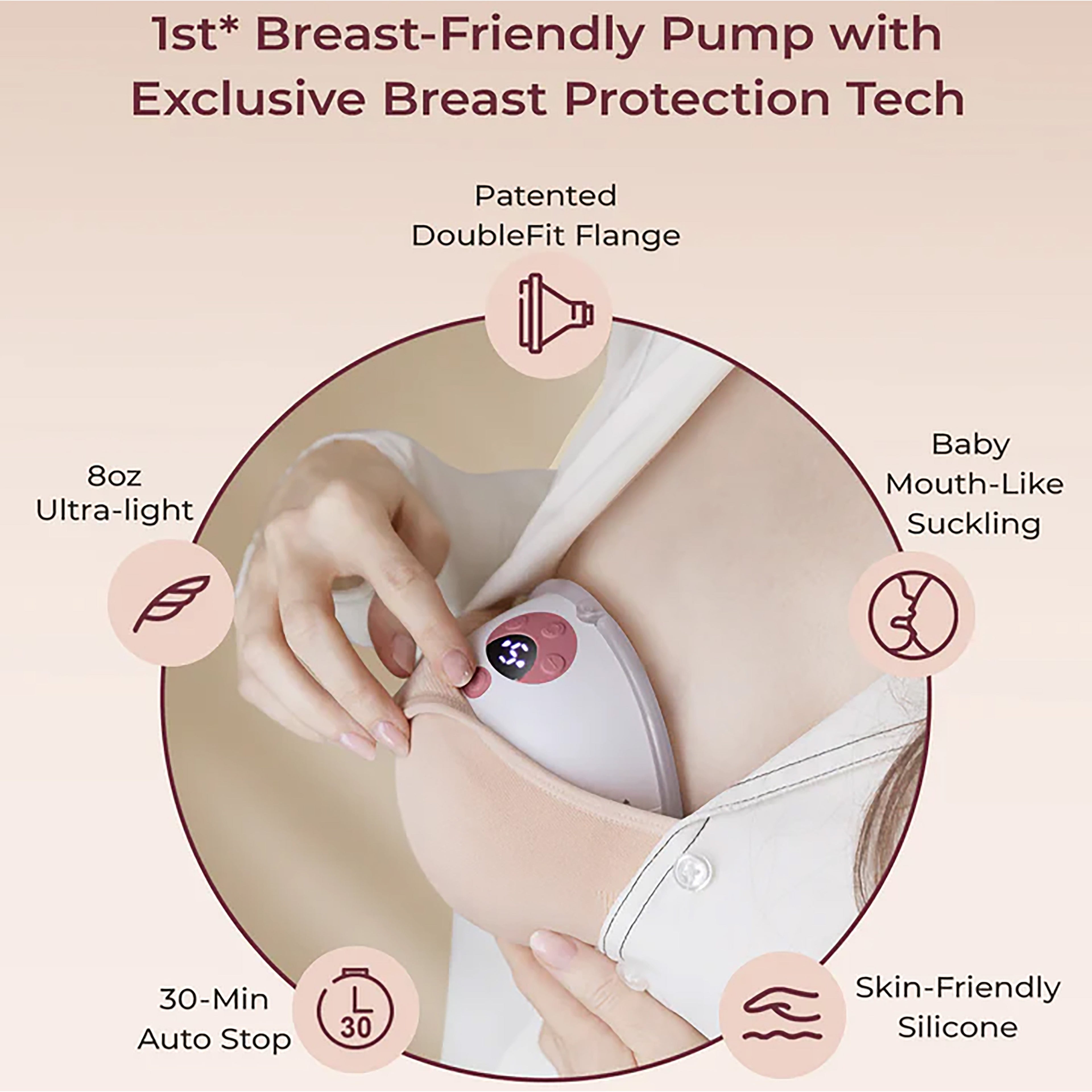 MomCozy M5 Double Breast Pump Red