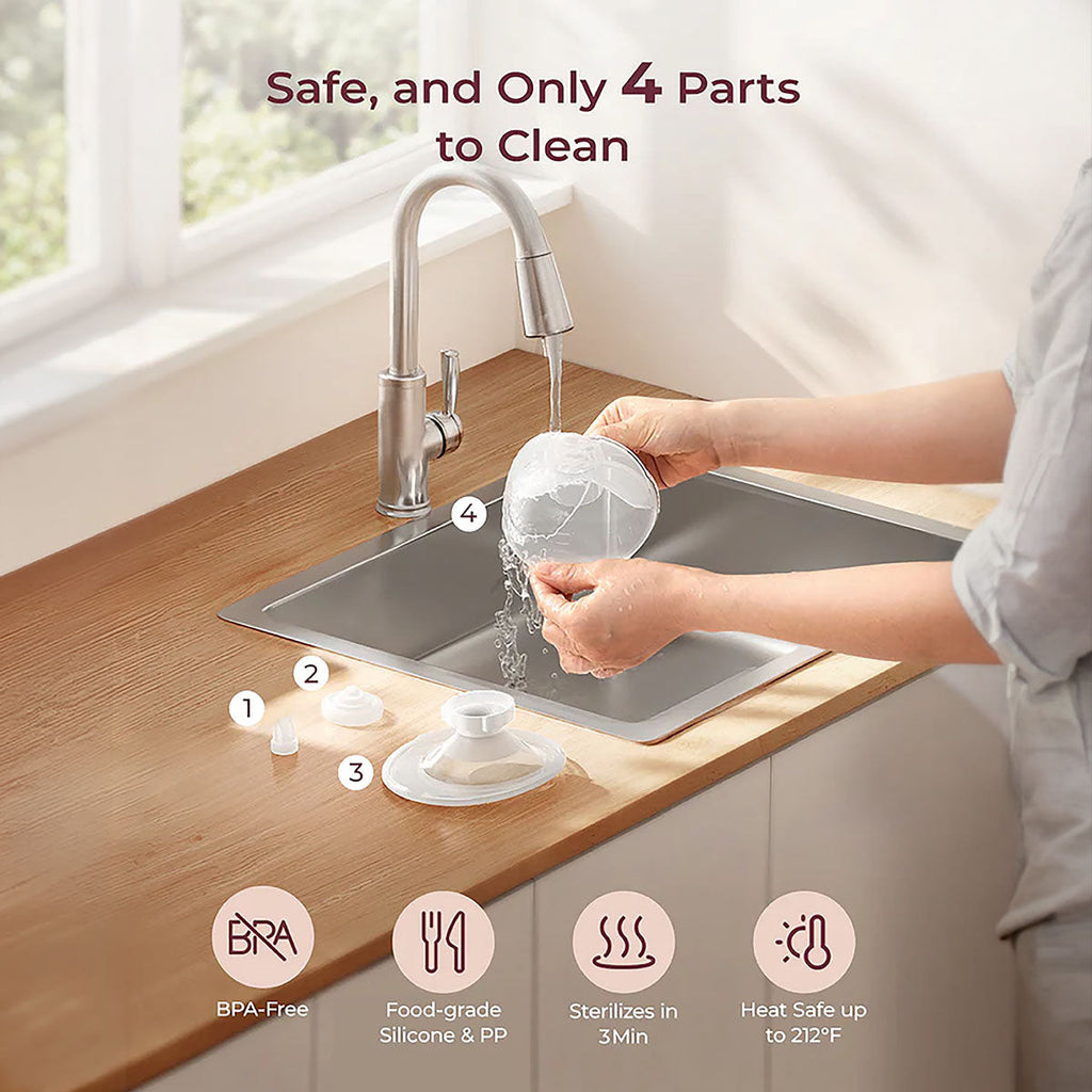 MomCozy M5 Single Breast Pump Red