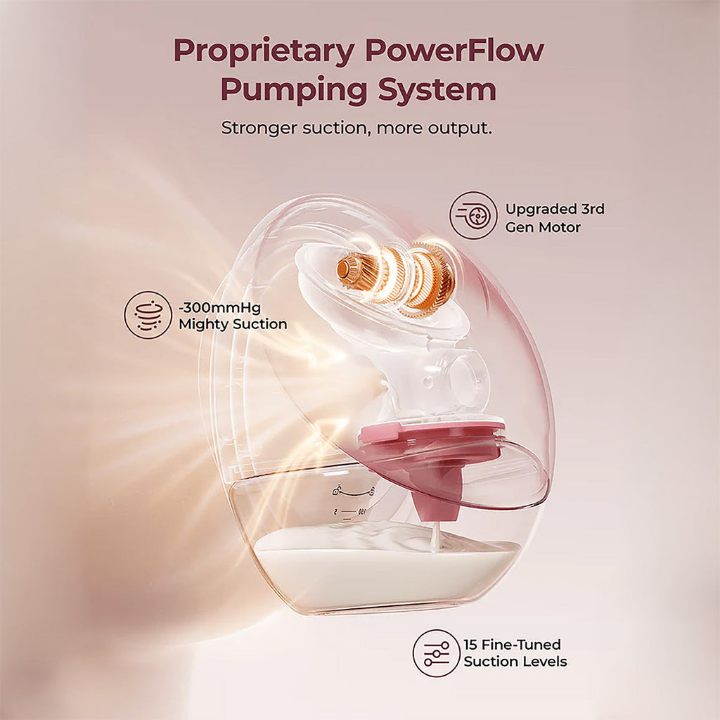 MomCozy M9 Single Breast Pump Red
