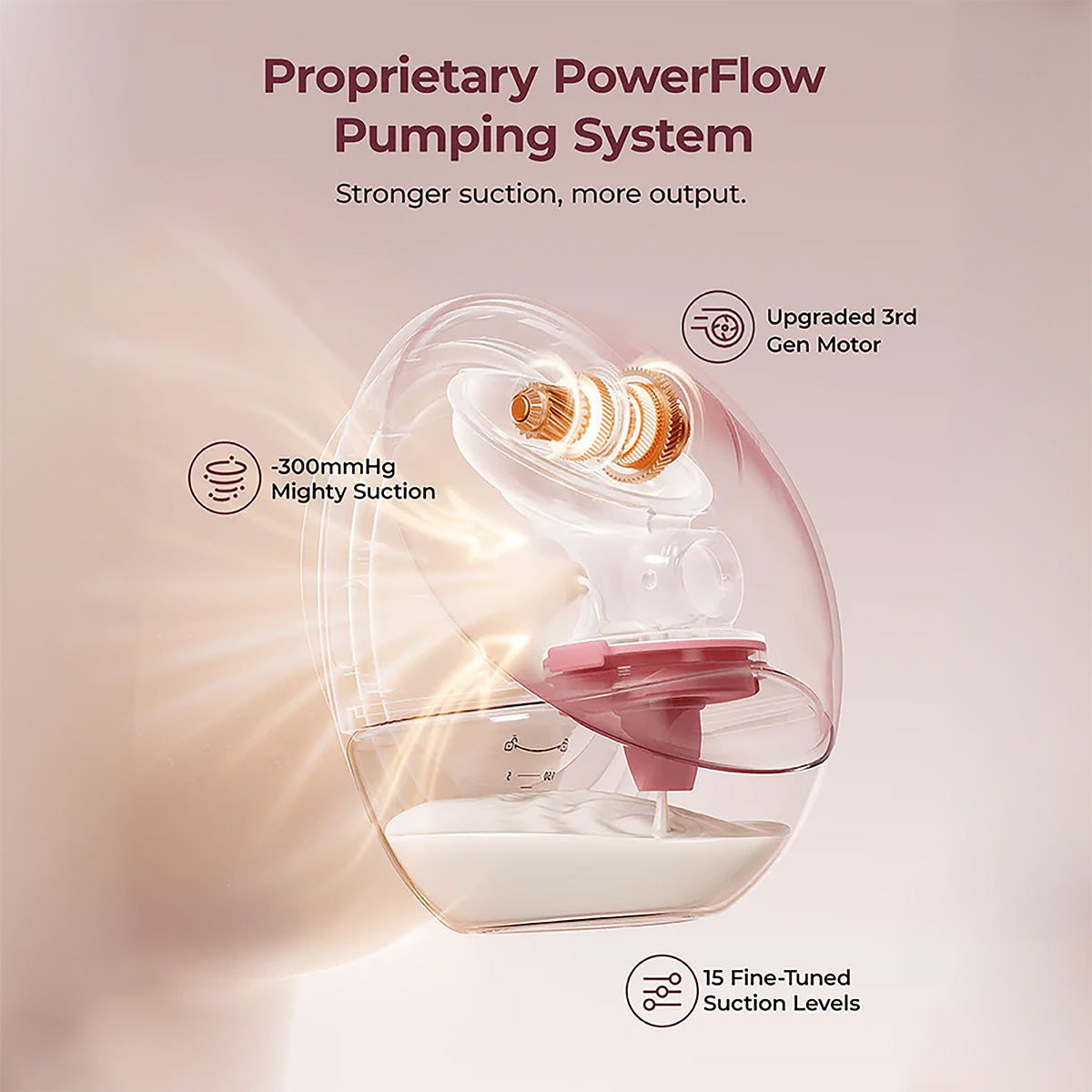 MomCozy M9 Single Breast Pump Red
