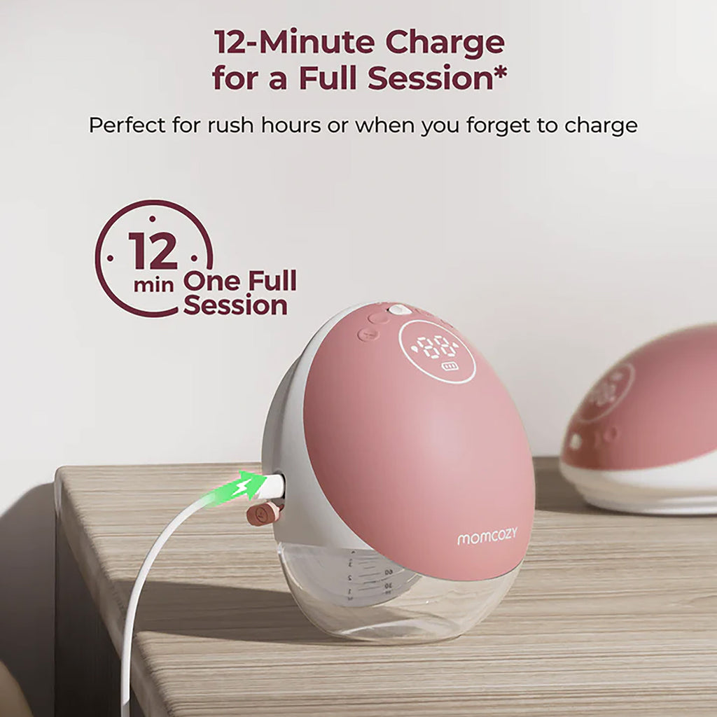 MomCozy M9 Single Breast Pump Red