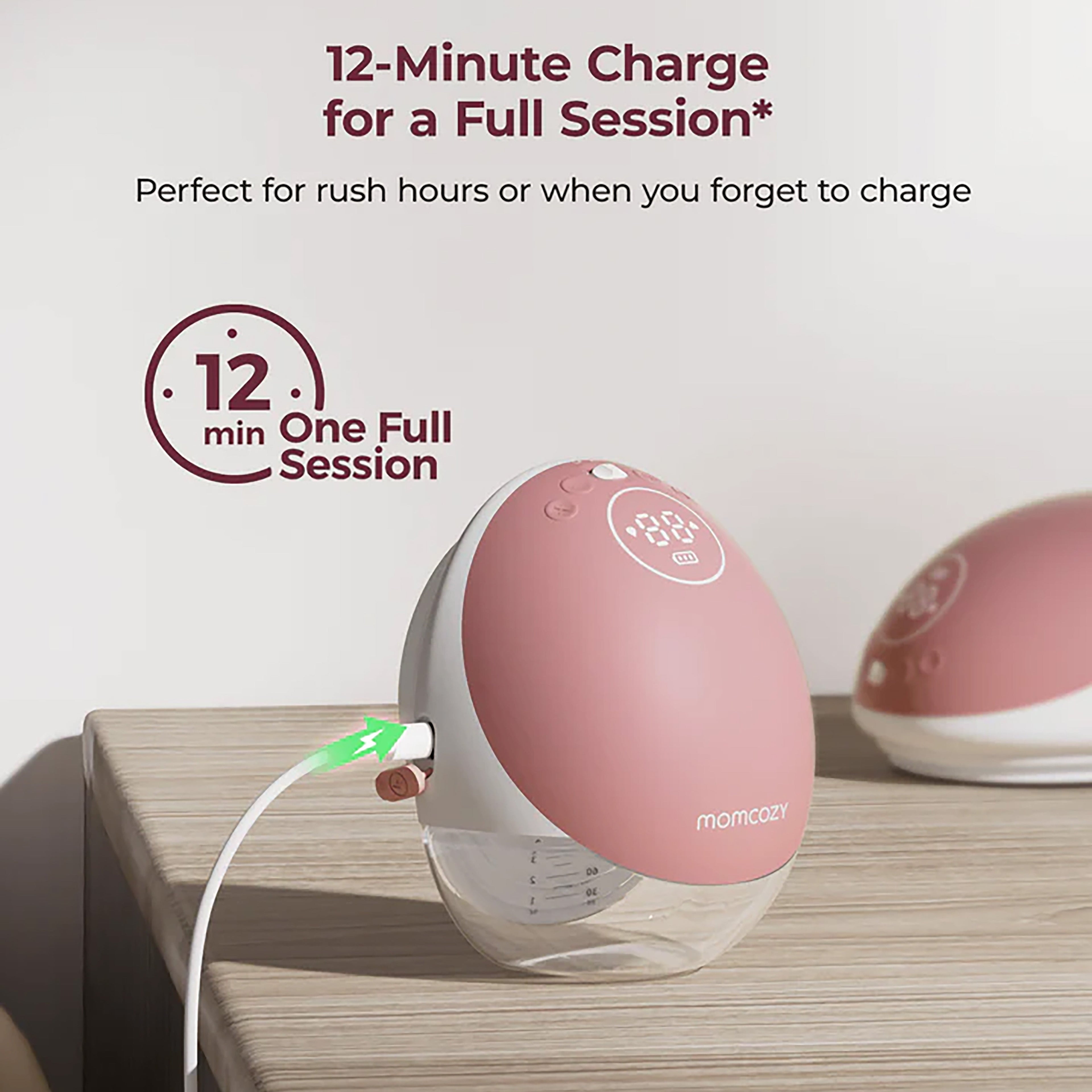 MomCozy M9 Single Breast Pump Red
