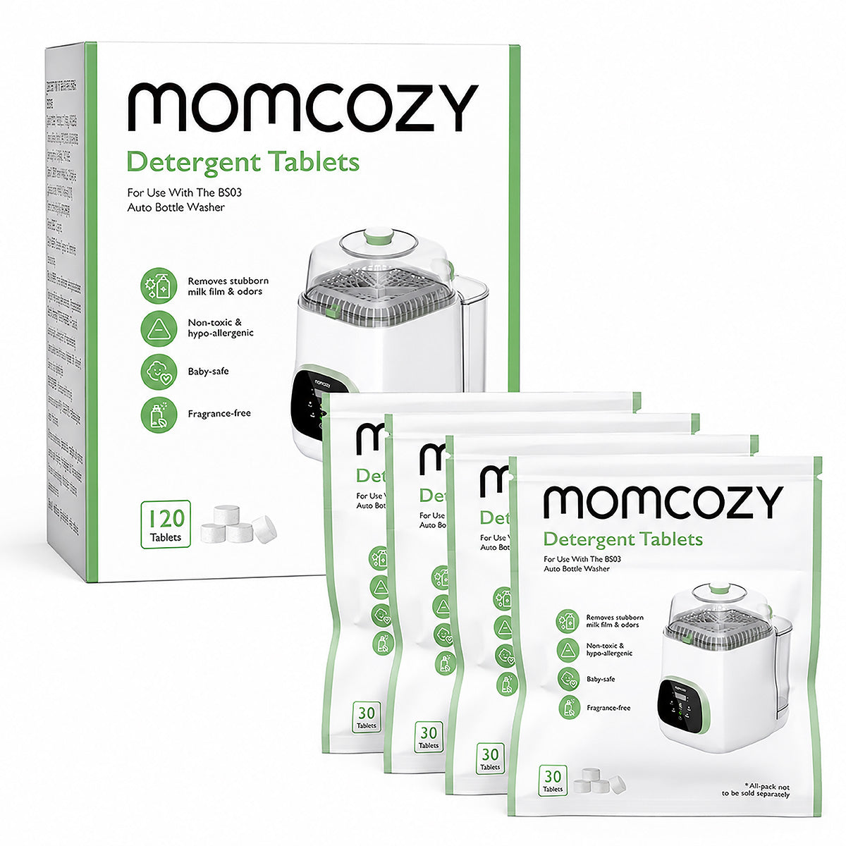 MomCozy Kleanpal Pro Washing Detegent Blocks