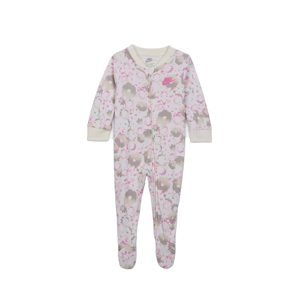 Nike Baby Flowral AOP Footed Coverall - Sail
