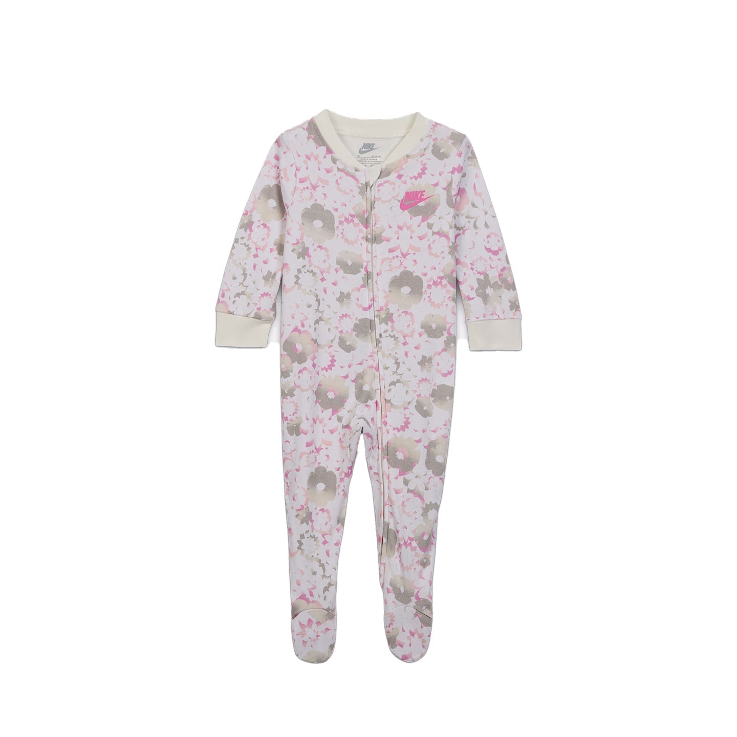 Nike Baby Flowral AOP Footed Coverall - Sail