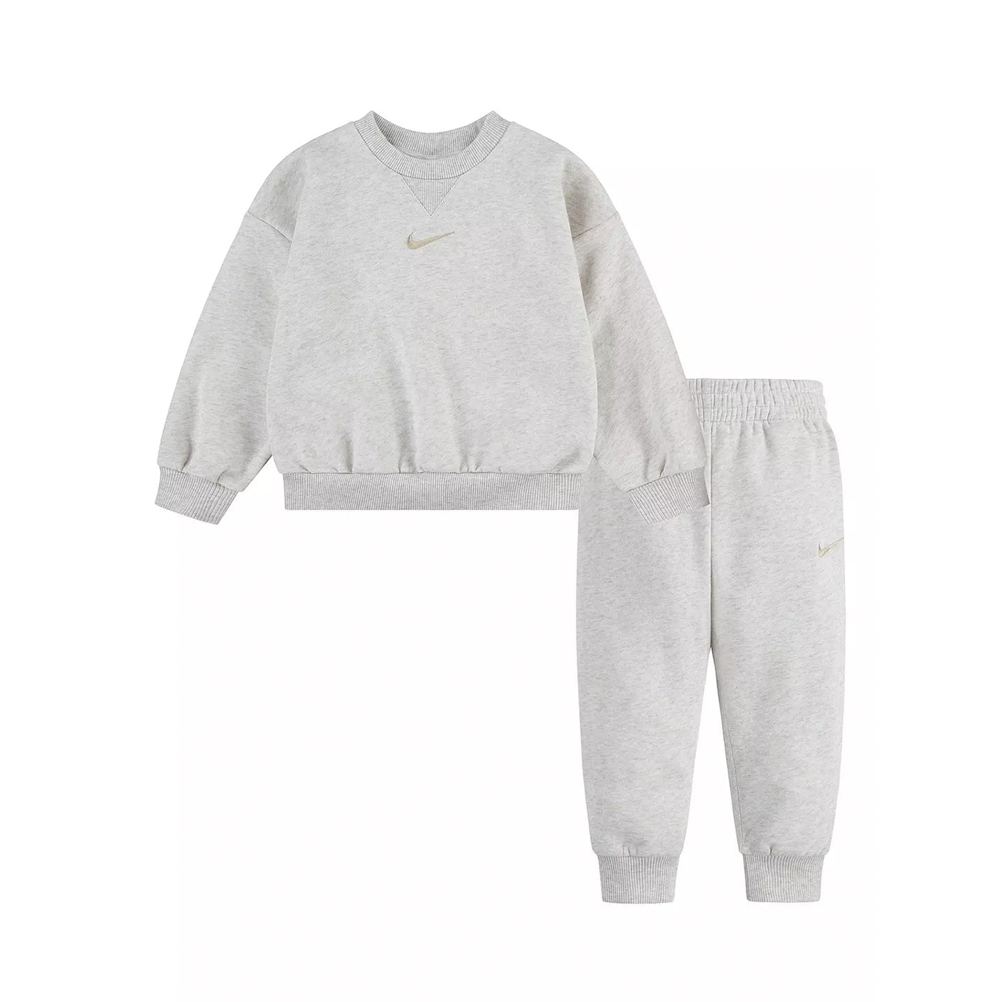 Nike NKN Essential Fleece Crew Set - Birch Heather