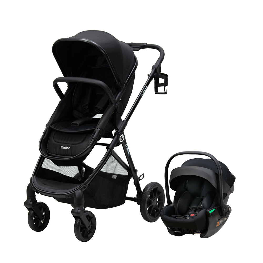 Onida Flex II Black Stroller with Tulip Lux i-Size Car Seat