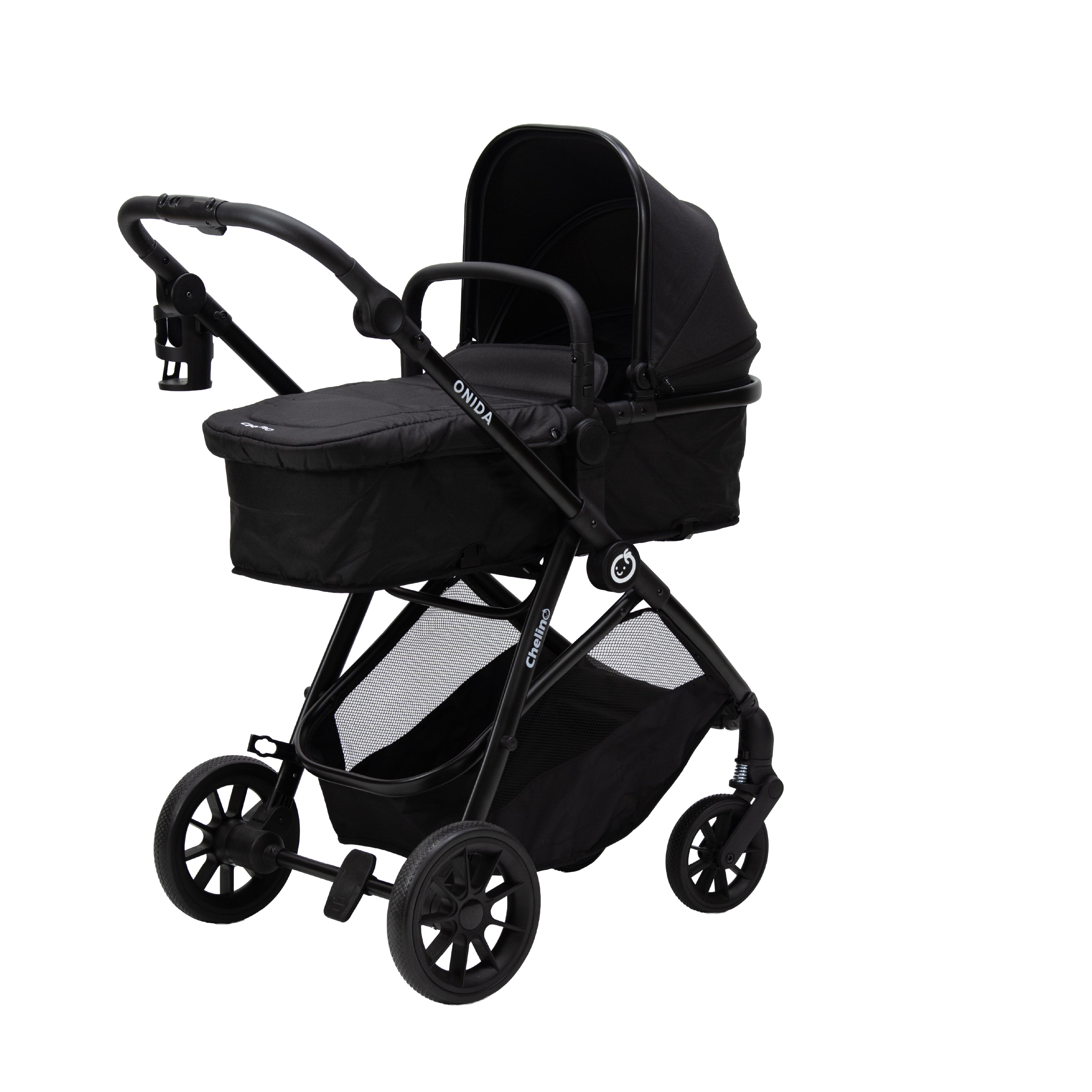 Onida Flex II Black Stroller with Tulip Lux i-Size Car Seat