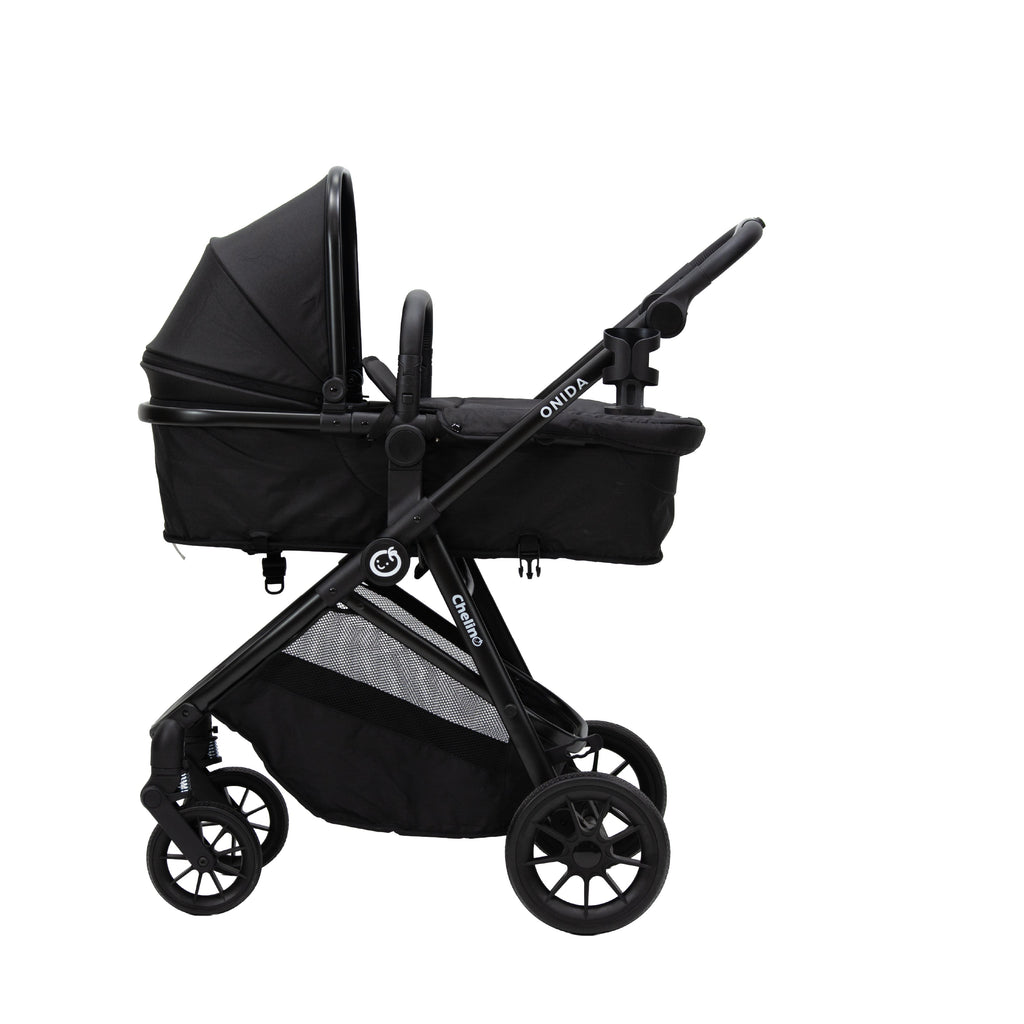 Onida Flex II Black Stroller with Tulip Lux i-Size Car Seat