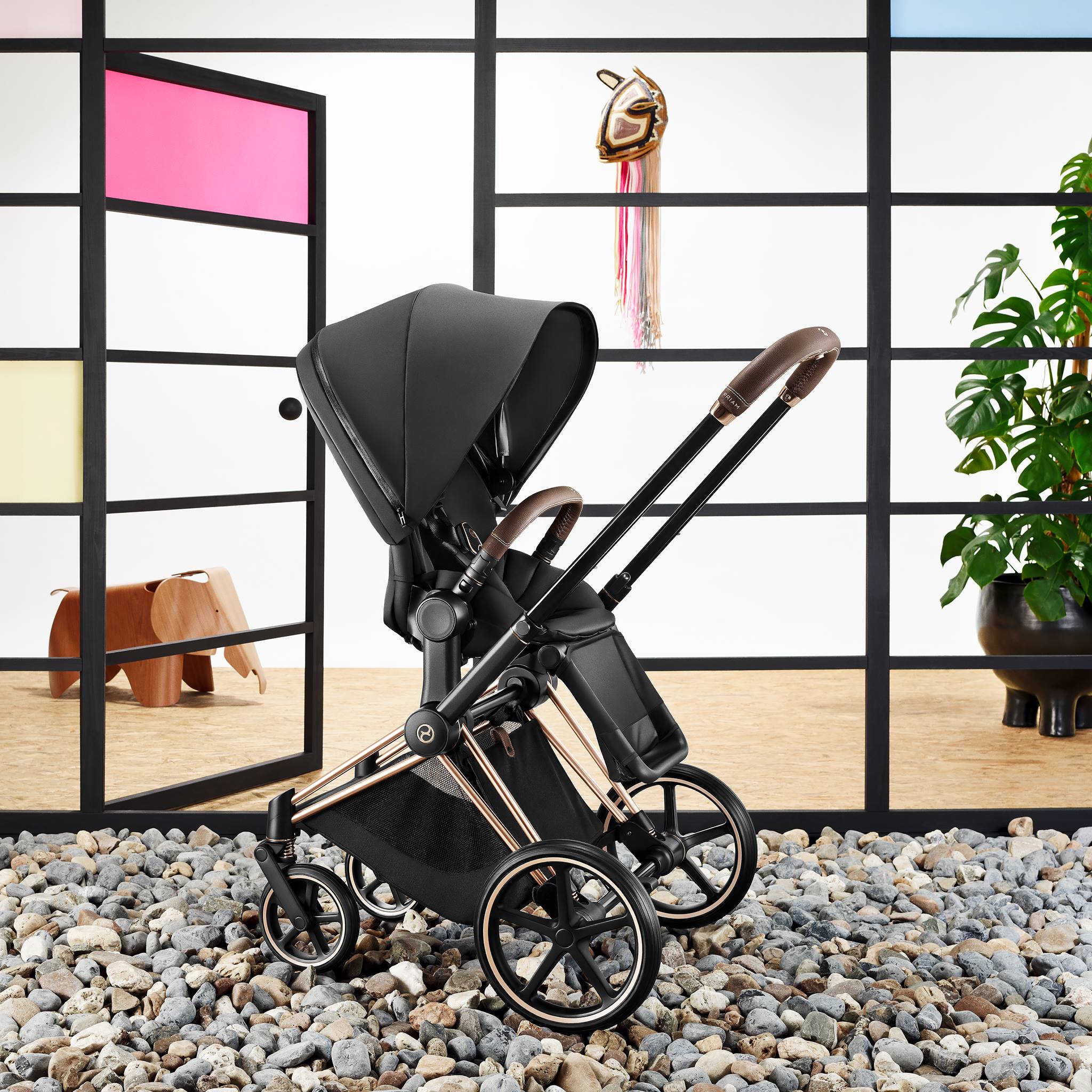 PRIAM Gen 3 Chrome Frame with Nautical Blue Seat Pack