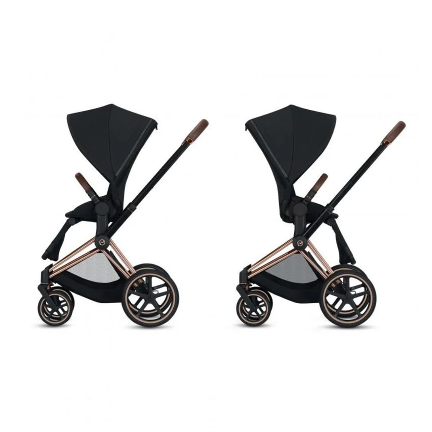 PRIAM Gen 4 Gold Frame with Sepia Black Seat Pack