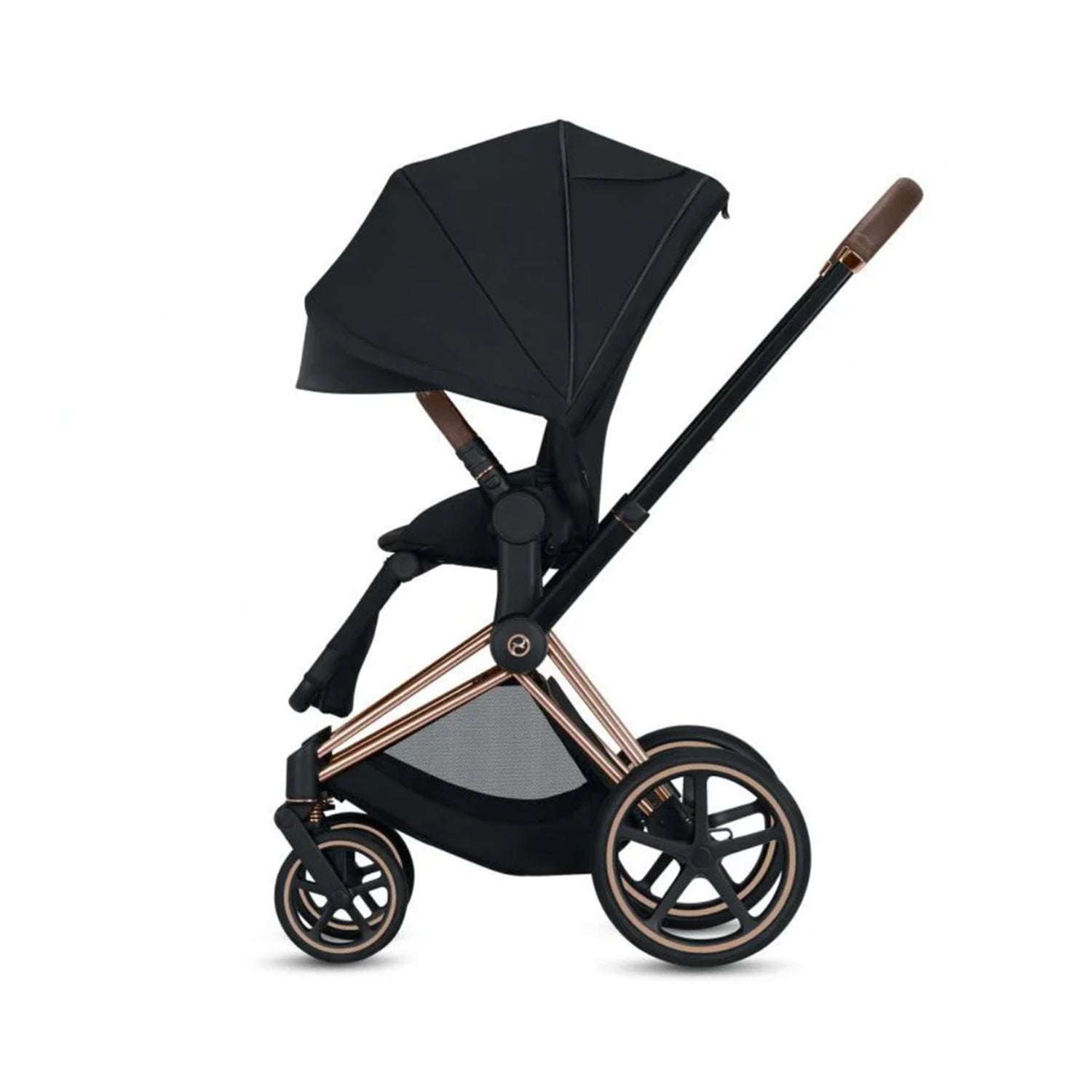 PRIAM Gen 4 Gold Frame with Sepia Black Seat Pack